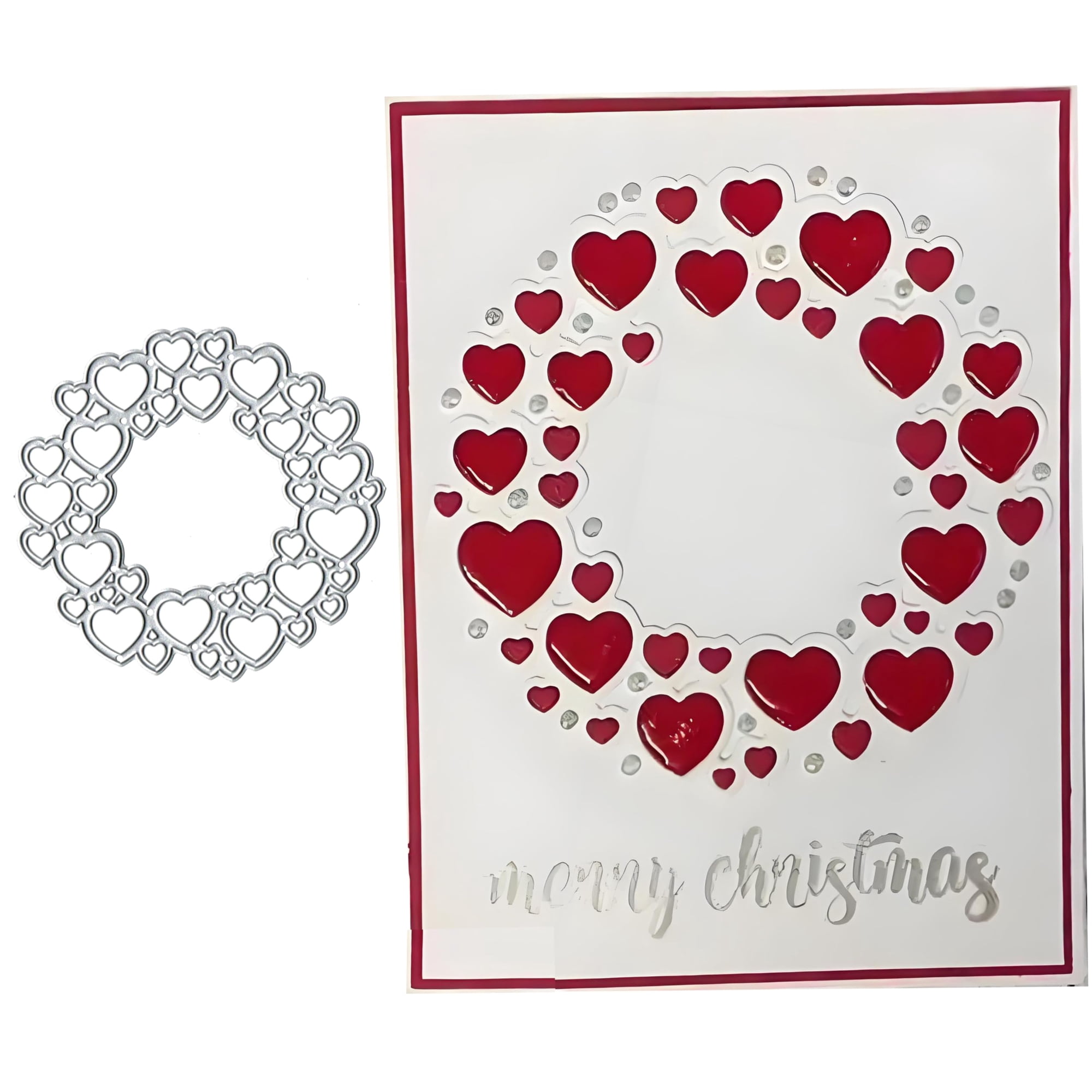 Marco Circular Cutting Dies Love Hearts Lauboruan De 10,2 Cm