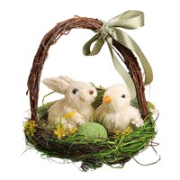 Magideal - Decoración De Conejo Y Pollito De Pascua, Huevo De Pascua, Decoración De Pascua, Decoración De Escritorio De Animales, Pollo Para Balcón, Estantería