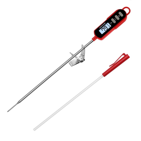 Termómetro digital Lonicera de 28 cm con sonda, resistente al agua IPX6
