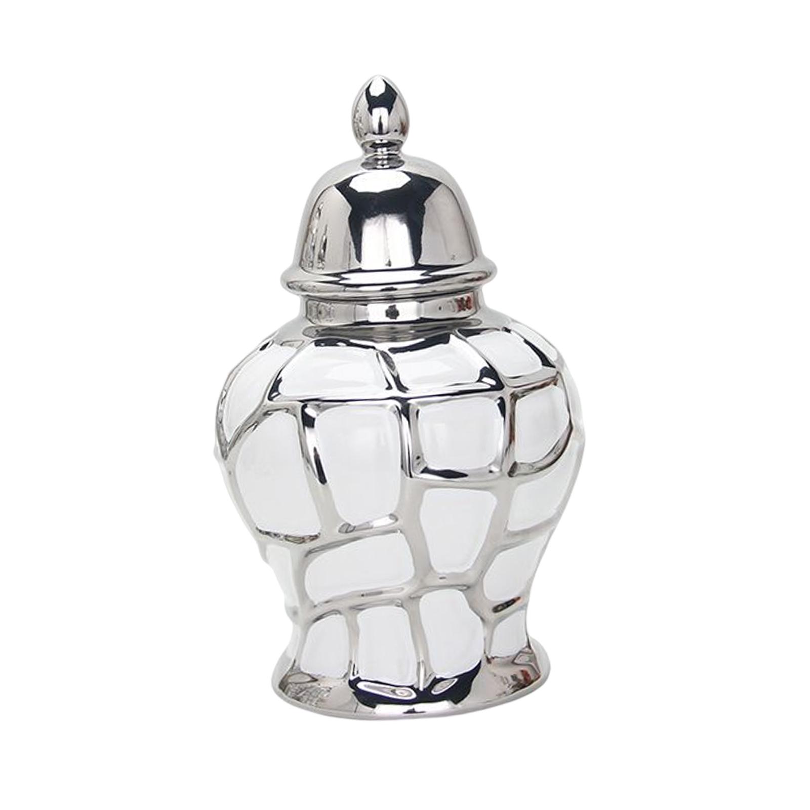 Magideal - Tarro De Jengibre De , Tarro De Con Adornos De Tapa, Macetas Artesanales, Jarrón Decorativo Para Oficina, Boda, Comedor, Dormitorio, , 17Cmx32Cm