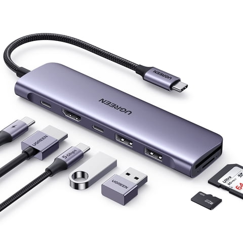 Hub Usb C Ugreen Revodok 1071 7 En 1 Con Hdmi 4K Para Ordenador Portátil