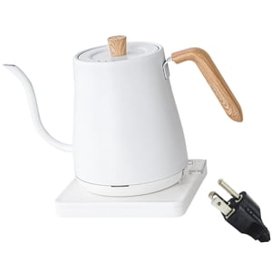 Bothyi - Hervidor De Agua Eléctrico Para El Hogar Con Mango De Calentamiento Rápido Para Cafetería, Casa De Té, Color Blanco