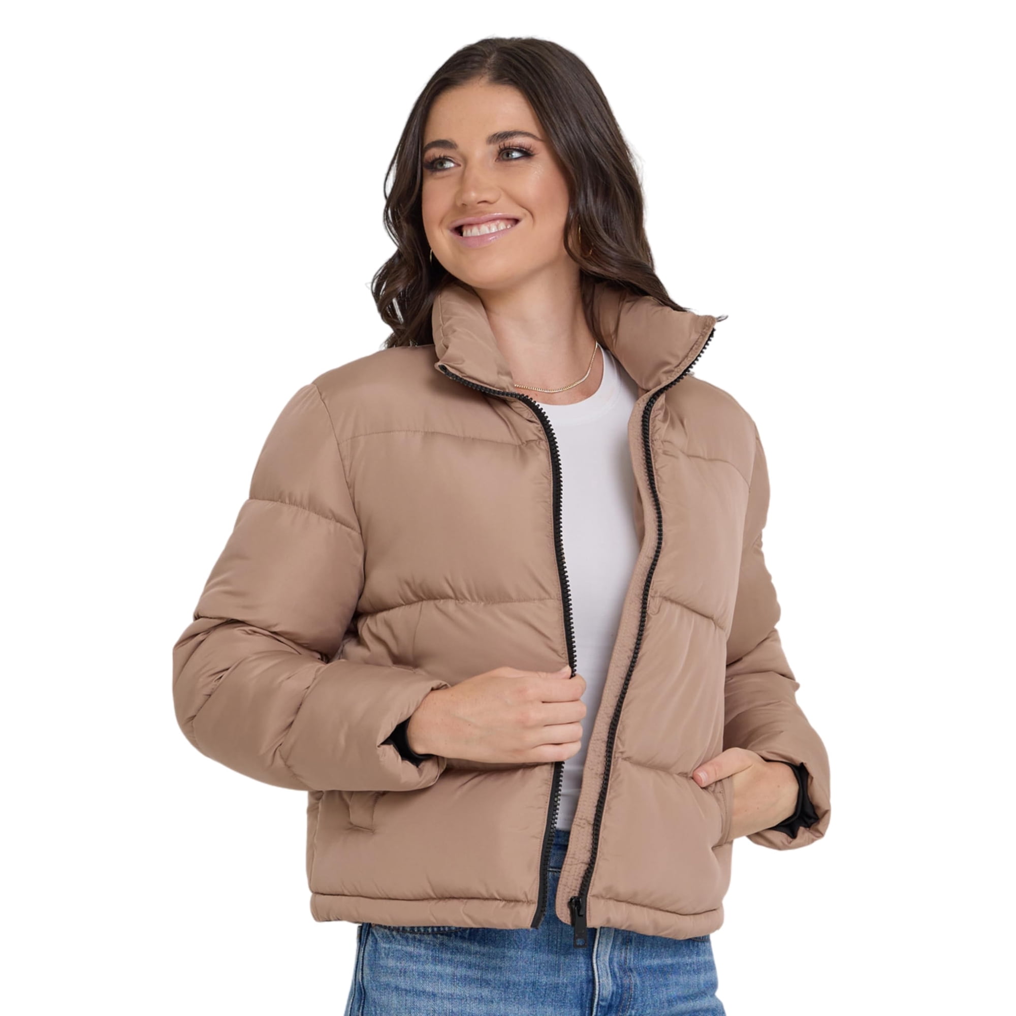 Chaqueta Steve Madden Cropped Puffer Warm Winter Para Mujer