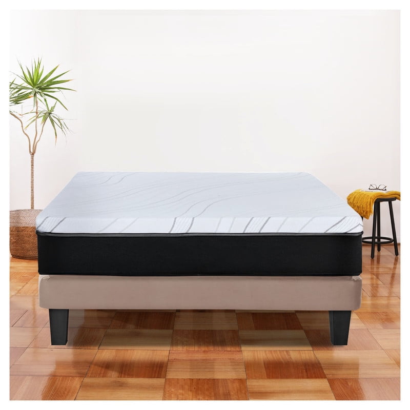 Latam Home - Cama Zen Best Full Colchon Pro Tela Velvet Beige