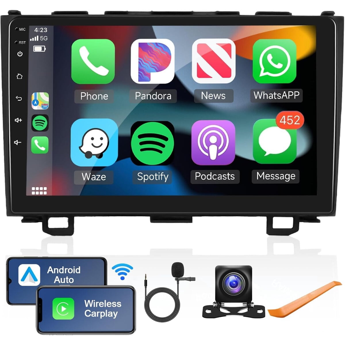 Genérico - Estéreo Android 2g64g Honda Crv 2007 2011 Carplay Inalámbrico