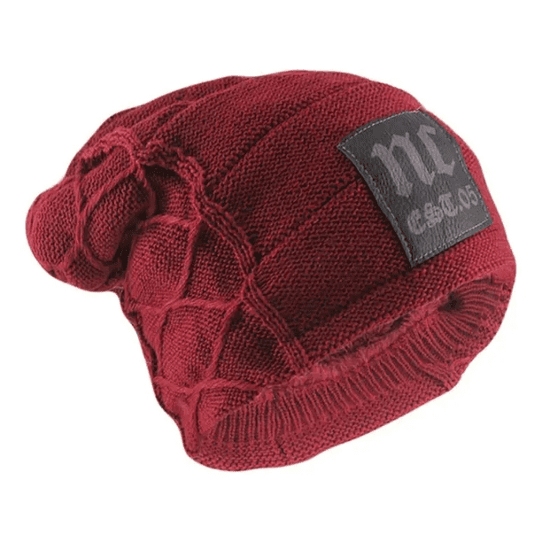 Gorro Invierno Hombre De Lana Con Forro Moda Masculina Rojo