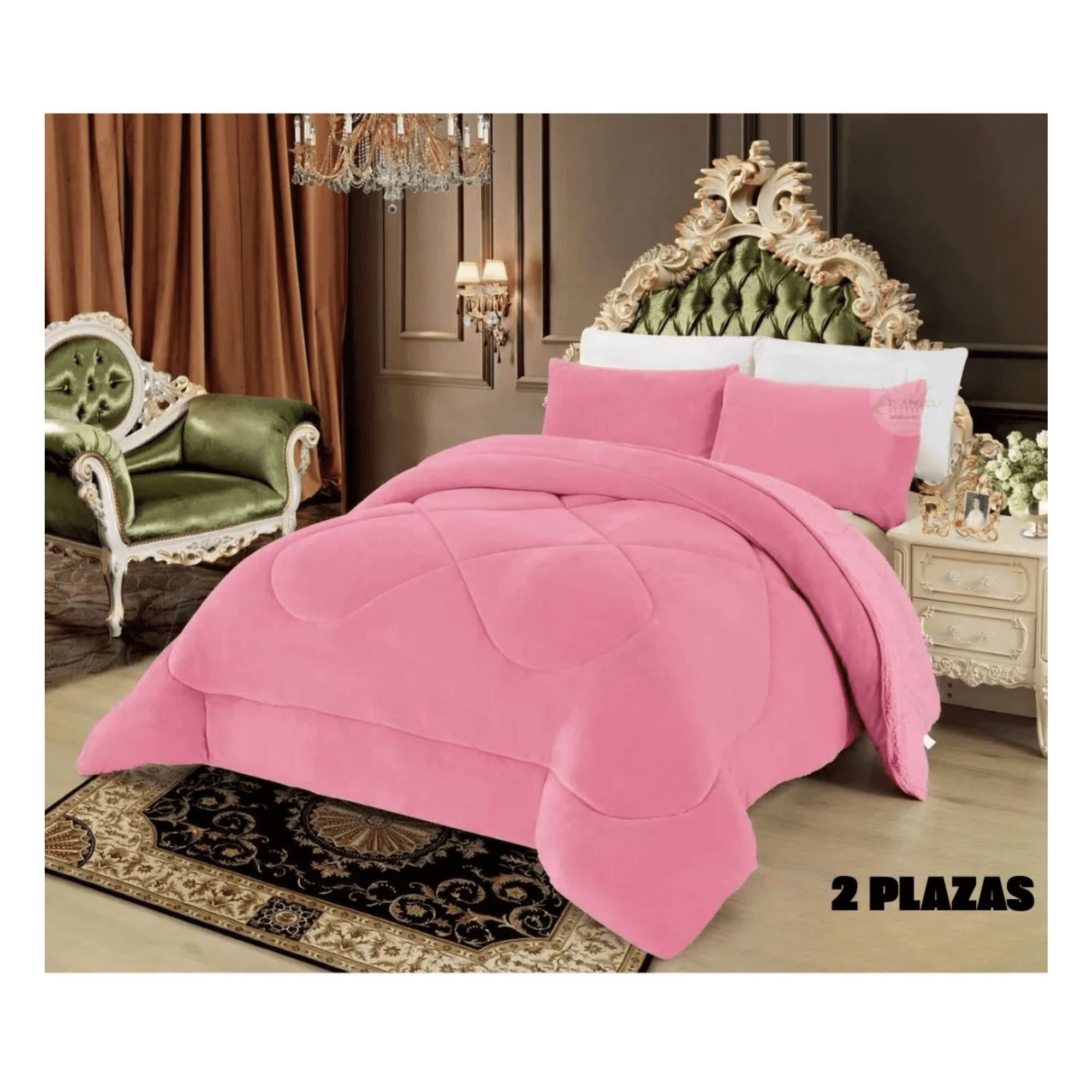 Genérico - Cobertor Plumón De Invierno Liso Para Cama 1.5 Plazas Con Chiporro