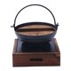 thumbnail image 3 of Olla Colgante De Hierro Fundido Con Tapa De Madera Olla De Estofado Japonés Sukiyaki Olla De Campamento 20cm Base 20x6cm, 3 of 5