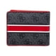 thumbnail image 3 of Wallet Guess RFID para hombre, piel, pliegue delgado, color carbón/rojo, 3 of 6