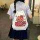 thumbnail image 1 of Retro Puppy Printed Canvas Backpack Casual Women Fashion School Gym Drawstring Bag String Knapsack School Back Pack Storage Bags, 1 of 3