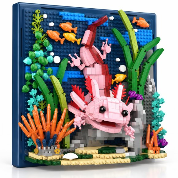 Set de Bloques de Construcción IBLOTIME Axolote 1796 piezas 3D decorativo