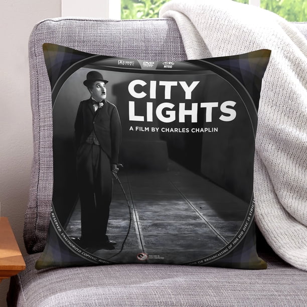 Luces de la Ciudad Fundas de almohada de terciopelo con tema, regalos de funda de almohada, decoración para el hogar, cojín de lanzar, regalo de cumpleaños para fans y parejas.30*30cm.