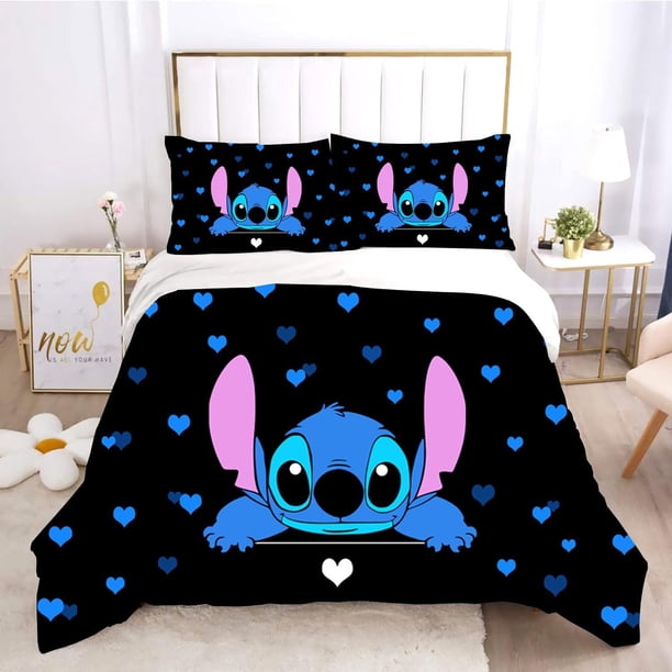 Stitch Comforter Bedding Sets Cute Quilt Bed Cover Duvet Cover Pillow Case 2-3 Pieces Sets Kids Adult Size
