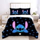 thumbnail image 1 of Stitch Comforter Bedding Sets Cute Quilt Bed Cover Duvet Cover Pillow Case 2-3 Pieces Sets Kids Adult Size, 1 of 5