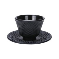 Bothyi - Tazas De Té De Hierro Fundido Set Delicada Taza De Té Creativa De Té Taza De Té Con Platillo Redondo