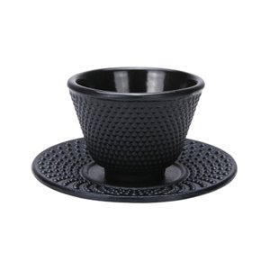 Bothyi - Tazas De Té De Hierro Fundido Set Delicada Taza De Té Creativa De Té Taza De Té Con Platillo Redondo