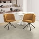 thumbnail image 2 of 270° Swivel Home Office Desk Chairs Set of 2,Modern Dining Chairs, Upholstered Bedroom Chairs with Metal Base,Makeup Chair for Vanity, for Living Room, Bedroom,Study Room,Dining Room(Orange), 2 of 3