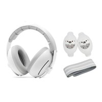 Orejeras Antiruido Auriculares 2 En 1 Blanca Lubabycas