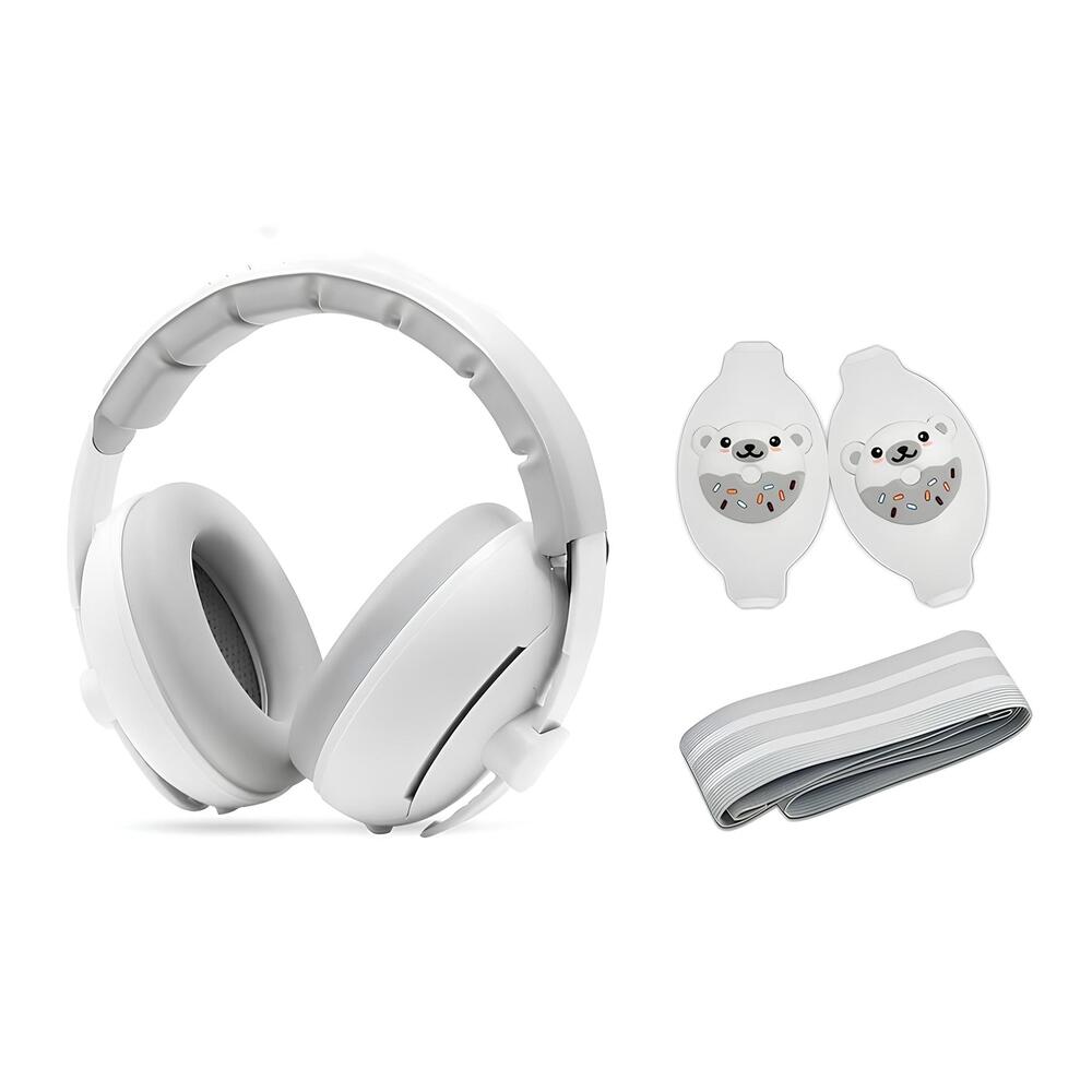 Orejeras Antiruido Auriculares 2 En 1 Blanca Lubabycas