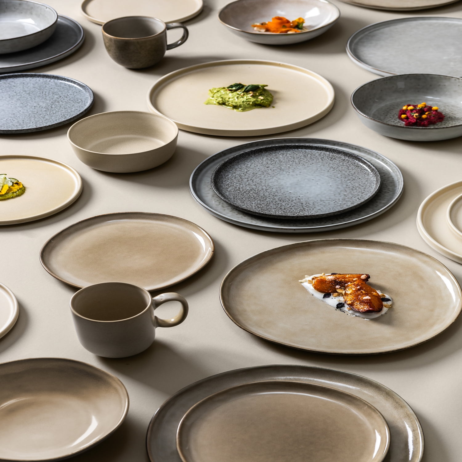 Set Vajilla 16pzs Raw Grey Lugano