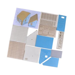 Magideal - Arquitectura De Casa De Estilo Europeo De Madera 1/35, Manualidades Diy, Rompecabezas 3D En Miniatura Sin Pintar, Paisaje De , Diseño De Diorama ,
