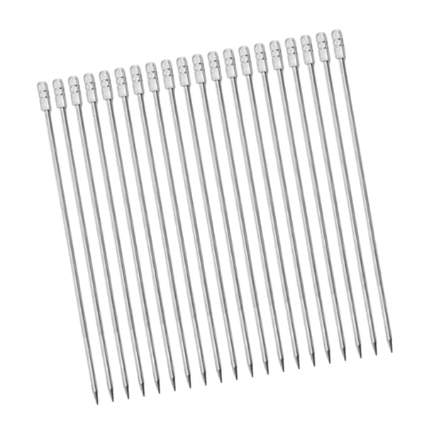 20 palillos de acero inoxidable para fruta, palillos de comida, palillos metálicos para martini, tenedores de fruta, suministros para fiestas, brochet B