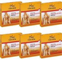 Parche Tiger Balm, Parche Para Alivio Del Dolor, 10.2 Cm X 7 Cm, 5 Unidades (Paquete De 6)