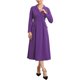 thumbnail image 1 of INSPIRE CHIC Vestidos Formales de Blazer para Mujer Cuello con Solapa Cuello en V Manga Larga Vestido de Trabajo Línea A L Púrpura, 1 of 5