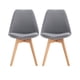 thumbnail image 1 of Pack 2 Sillas Para Comedor Tulip Tapiz Lino Base Madera - Gris, 1 of 3