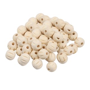 Magideal - 100 Piezas Cuentas De Madera Redondas Espaciadoras Bolas Artesanales Sin Acabado Para Manualidades Personalizadas Adecuadas Para Decoración Hogar