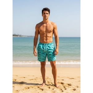 Likeshop - Traje De Baño Hombre Forro Malla Colores Diseño 006