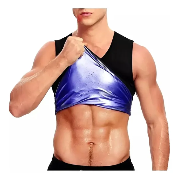 Polera Reductora Faja Compresión Efecto Sauna Sweat Shaper Color Negro Talla S/M