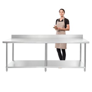 Prochef - Mesón Muro Eco Acero Inoxidable 200X60X85(+5) Cm.