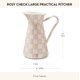thumbnail image 4 of Jarra MACKENZIE-CHILDS Grande Rosy Check Rosa y Blanco, 4 of 6