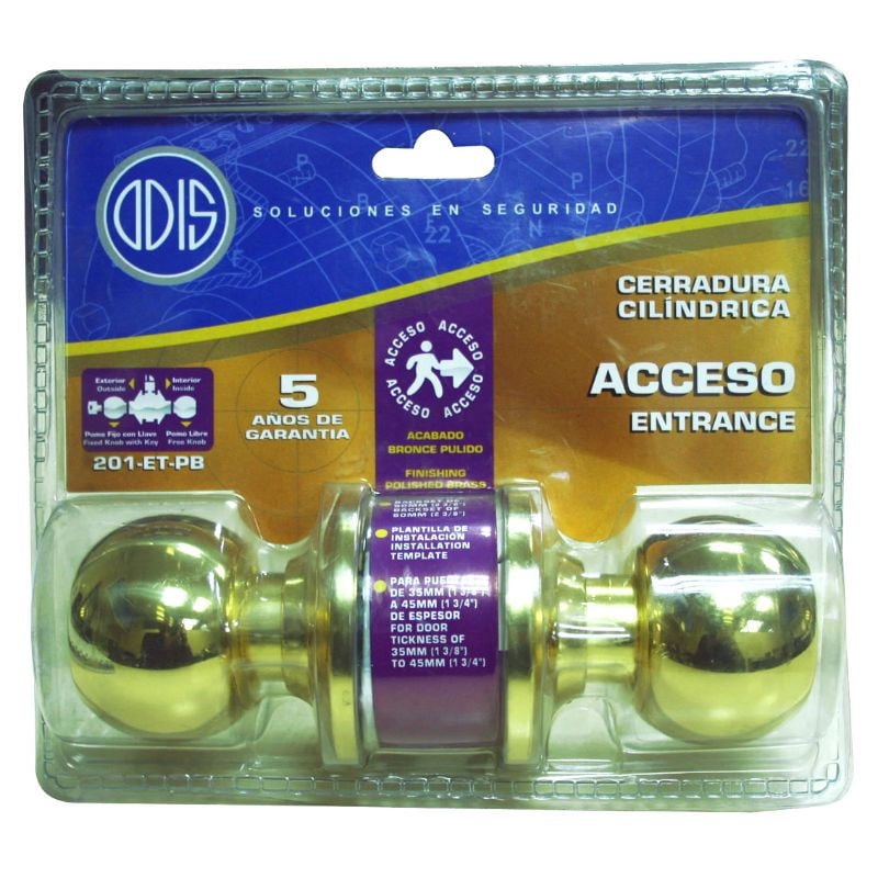 Cerradura Cilíndrica 201 Acceso Bp (35 - 55) Bt Fierro Oister Bronce Odis