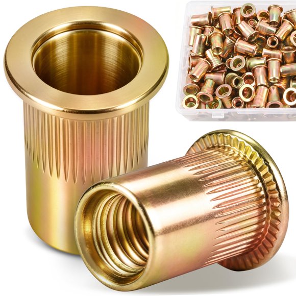 Tuerca de remache DFDU 1/4"-20, 188 piezas, acero zincado