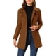 thumbnail image 1 of INSPIRE CHIC Abrigo de Mujer con Cuello Peter Pan Doble Botonadura Abrigo de Invierno Trinchera Pea Coat Marrón Oscuro XL, 1 of 6