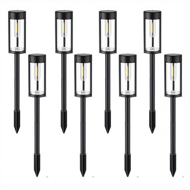 2pcs/4pcs/6pcs/8pcs Solar Pathway Lights Bright, Outdoor Garden Landscape Lighting Solar Powered Auto On/Off, Long Lasting Solar Yard Lights For Lawn Patio Walkway Driveway Decor