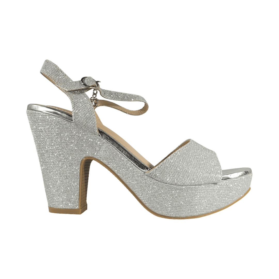 Sandalias De Fiesta Aguxi Plateado Mujer | 2084 - Talla 40 Cl / 25 Cm