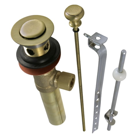 Desagüe Desplegable Kingston Brass Kb2003 Con Rebosadero, Latón Envejecido