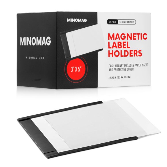Soportes magnéticos para etiquetas MINOMAG 3x5" 25 unidades