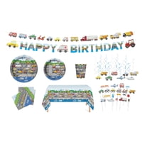 Kiosclub - Set Decoración Fiesta Transportation Theme 24 Personas 1 Un