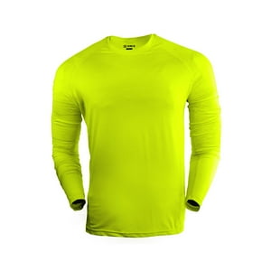 Snix - Polera Fit De Adulto Primera Capa Para Futbol Manga Larga Amarilla Fluor Talla Xl
