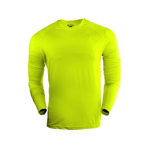 Snix - Polera Fit De Adulto Primera Capa Para Futbol Manga Larga Amarilla Fluor Talla M