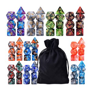 Bothyi - Juego De Dados Poliédricos Acrílicos De 70 Piezas D4-D20 Para Juegos De Rol Dnd Bar Toys