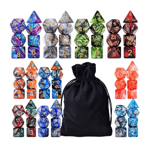 Bothyi - Juego De Dados Poliédricos Acrílicos De 70 Piezas D4-D20 Para Juegos De Rol Dnd Bar Toys