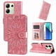 thumbnail image 4 of Funda tipo cartera FOXDOCK para Xiaomi Redmi Note 13 4G , diseño girasol en relieve, cuero PU, cierre magnético, soporte y tarjetero, 4 of 5