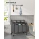 thumbnail image 2 of Clasificador de ropa SONGMICS - Cesta enrollable (3 bolsas, 45 L), color gris pizarra, 2 of 6
