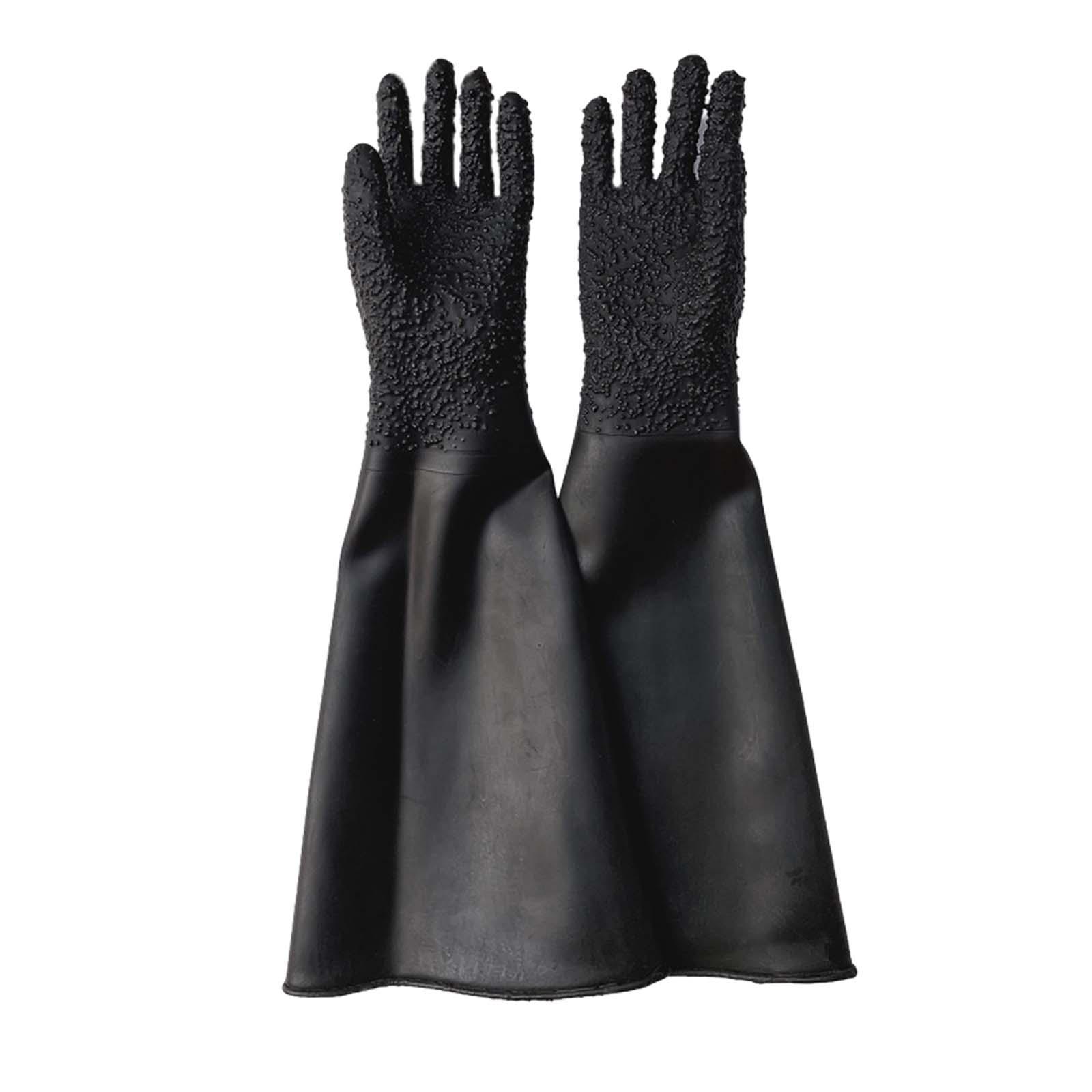 Magideal - Guantes Para Chorro De Arena, Guantes Para Chorro De Arena, Guantes De Chorro De Arena De Goma Premium Duraderos, Trabajo Seguro Y Protector, Gabinete Con Partícula