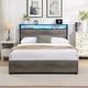 thumbnail image 3 of Queen Bed Frame, Storage Headboard with Charging Station, Solid and Stable, Noise Free, No Box Spring Needed, Easy Assembly, 3 of 3